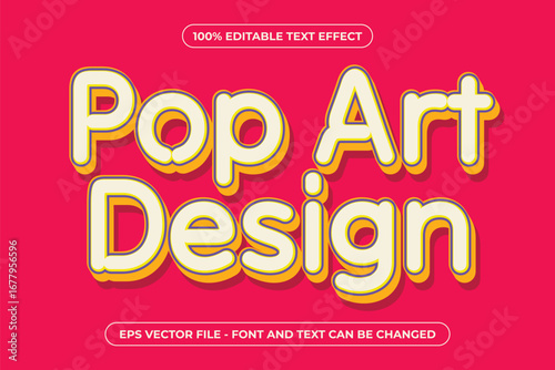 Pop Art Design 3D Editable Text Effect