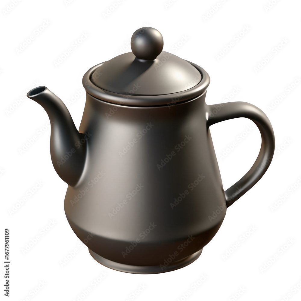 Fototapeta premium 3d vintage teapot with ornate handle