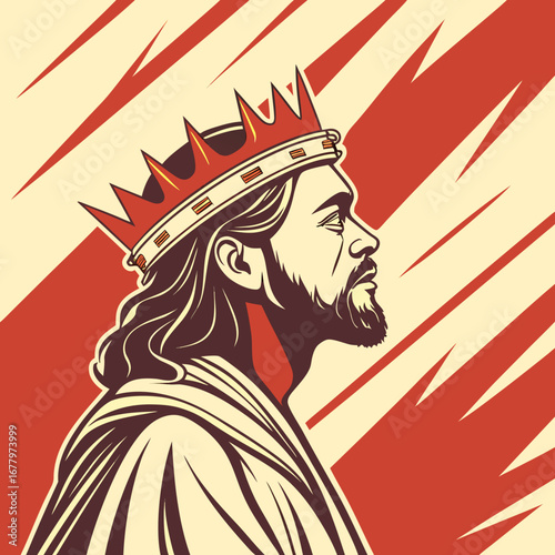 Jesus crowned  radiant  art.