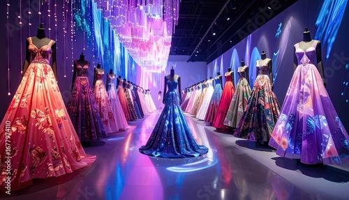 Futuristic Digital Runway Show with Augmented Reality Gowns