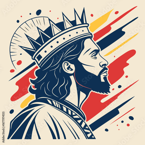 Jesus crowned  radiant  art.