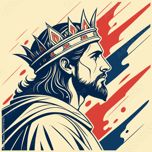 Jesus crowned  radiant  art.
