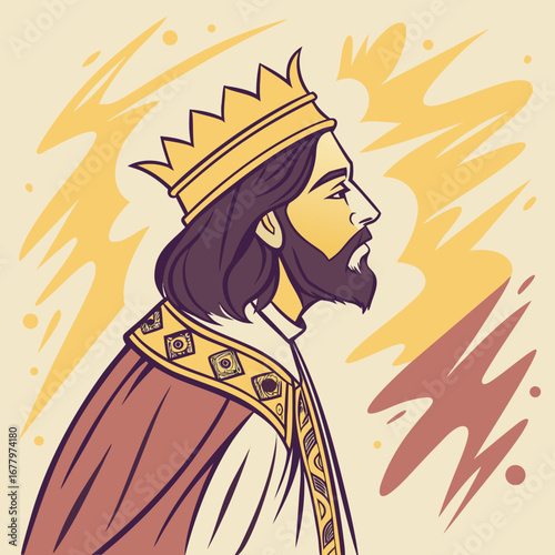 Jesus crowned  radiant  art.