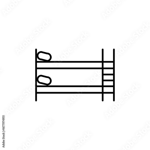 Bunk bed icon simple vector simple linear illustration for web and app..eps