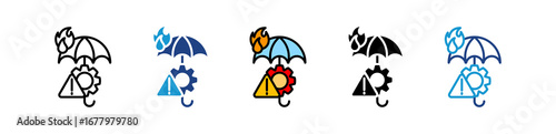 Risk Mitigation multiple icon