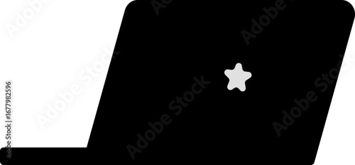 vector illustration of a silhouette of a laptop