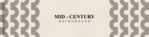 Stripe line mid century background vector for retro aesthetics, minimal art, and graphic design. Useful for illustrating a timeless, classic feel.