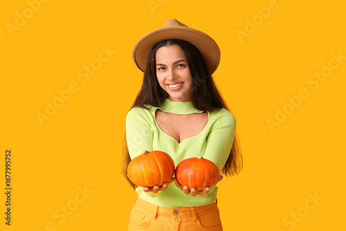Beautiful young woman with ...