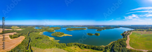Fotografie Panorama view of Masurian lakes in Poland