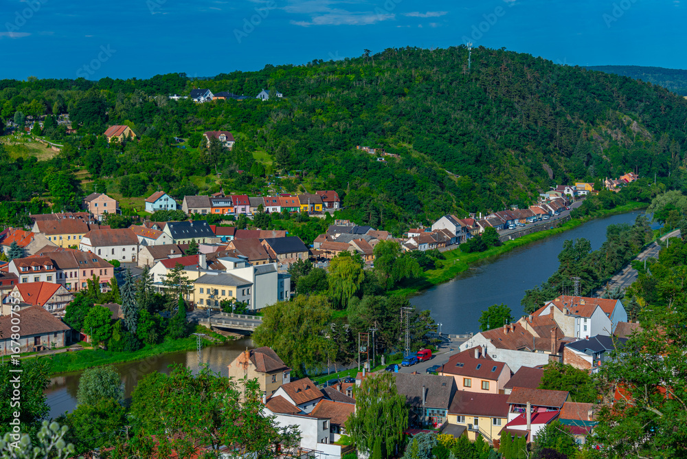 Fototapeta premium Panorama view of Dolni kounice town in Czech republic