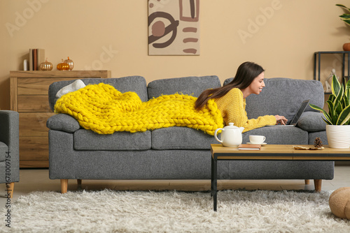 Beautiful young woman with ...