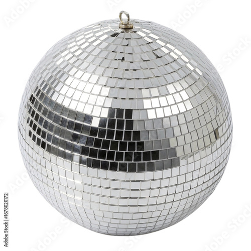 silver disco ball cut-out 