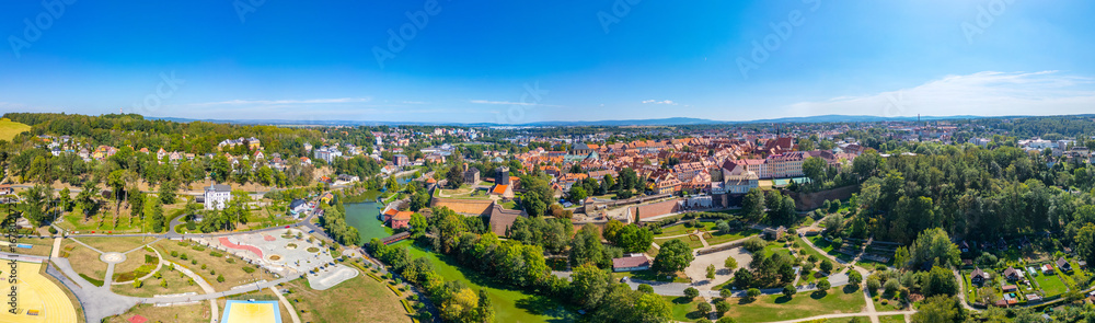 Obraz premium Cityscape of Cheb with castle in Czech republic