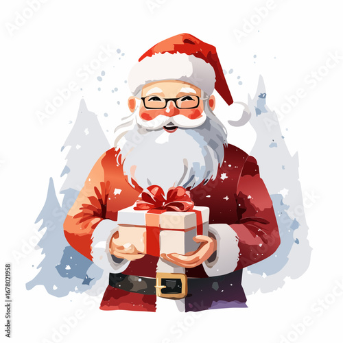 笑顔のサンタクロース　クリスマス　アニメ風