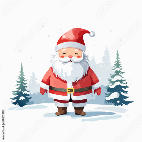 笑顔のサンタクロース　クリスマス　アニメ風
