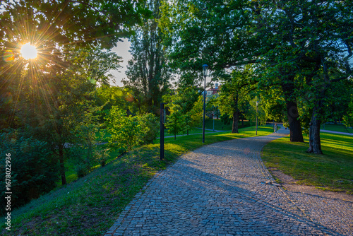Photography Sunset at Letna park in Prague, Czech republic