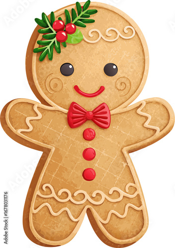 gingerbread christmas clipart, christmas gingerbread man transparent background