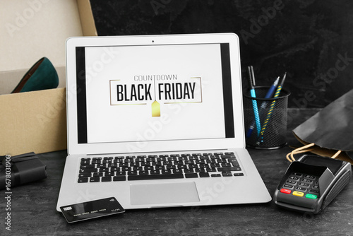 Laptop with Black Friday sa...