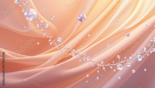 peach cloud fade theme with warm pastel peach with airy white, airy diagonal peach to cream sweep, gentle glowing veil, angled soft fade, gentle and romantic