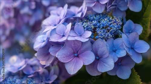 紫色の紫陽花