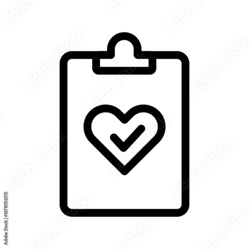 Health Report Line Icon of Fitness Tracking Icon Set