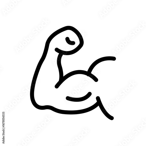 Muscle Gain Line Icon of Fitness Tracking Icon Set