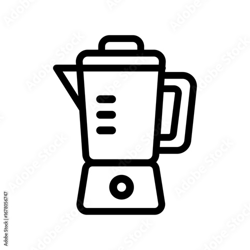 Blender and Smoothies Line Icon of Nutrition and Diet Icon Set