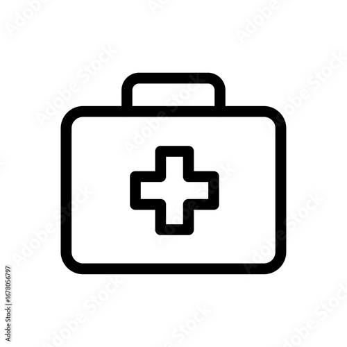 Medical Kit Line Icon of Healthcare Service Icon Set