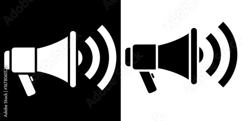 Announce your message with a bold megaphone icon perfect for marketing and communication.