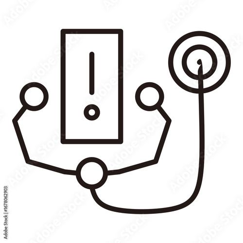 vector illustration of a power switch