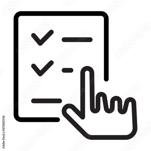 Checklist Invoice Line Icon of Accounting and Invoicing Icon Set