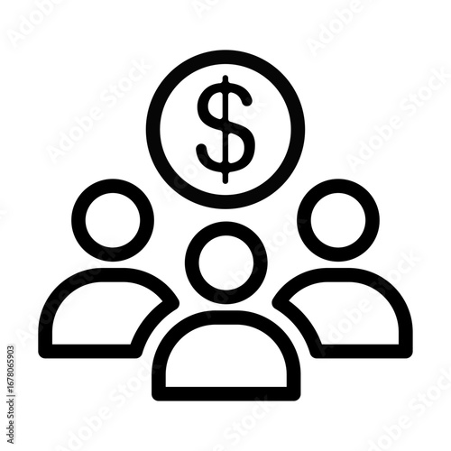 Investor Team Line Icon of Startup and Pitch Deck Icon Set