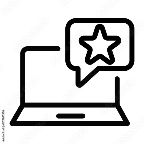 Product Endorsement Line Icon of Startup and Pitch Deck Icon Set