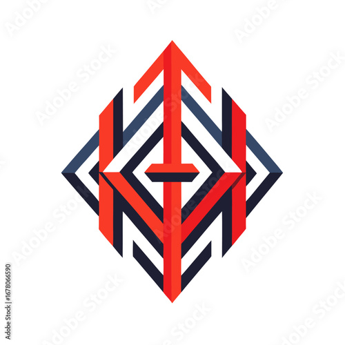 Abstract Geometric Line Monogram – Symmetrical Modern Gaming Brand Identity