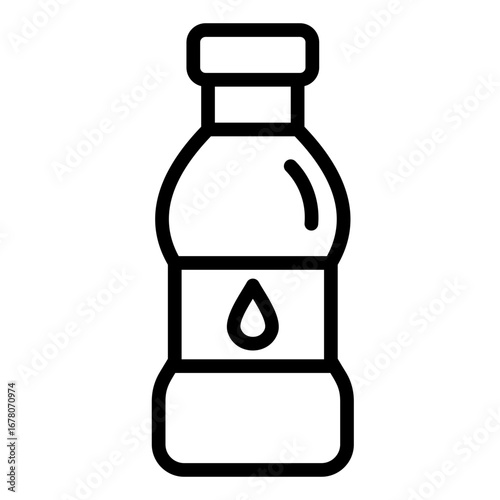 Water Bottle  Icon Element For Design