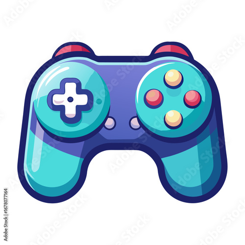 Vector Game Controller with Clean Curves and Gradient Fill