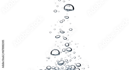 Bubbles Ascending Through Dark Liquid Background, Abstract Representation