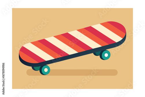 vector illustration of a plane isolated skateboard icon