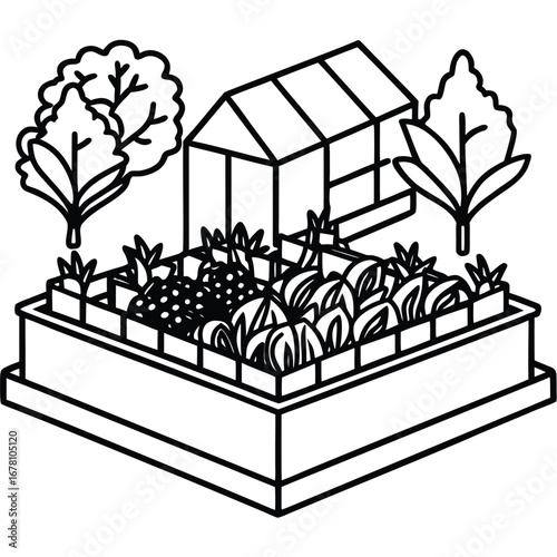 Cartoon illustration of a compost pile with organic food scraps, leaves, and a small plant sprout symbolizing sustainable gardening