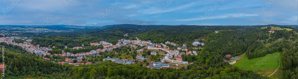 Obraz premium Aerial view of Marianske Lazne in Czech republic