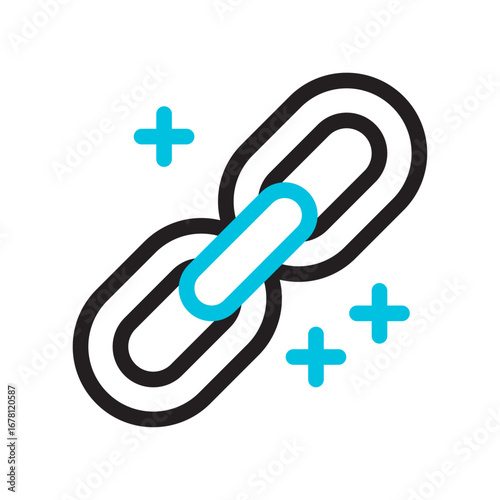 Backlink Building Line Icon for SEO and Analytics Icon Set