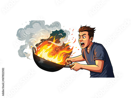 /output/uploadfile_A Surprised Man Cooks, His Wok Ablaze with Food.eps