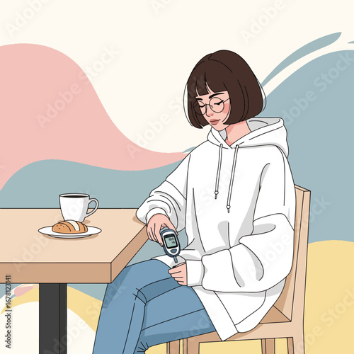 Blood Glucose Test in Coffee Shop 2