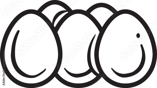 Eggs, food icon clean simple outline
