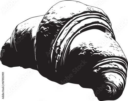 Croissant clean simple silhouette