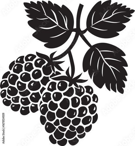 Boysenberry icon clean simple silhouette