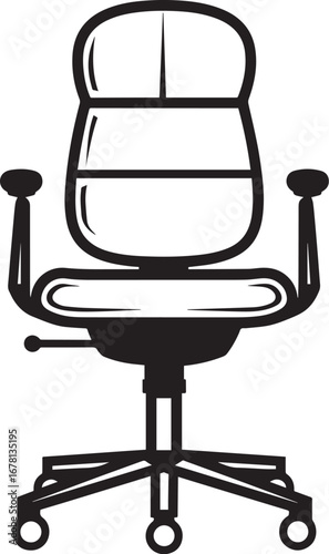 Office Chair icon clean simple linear
