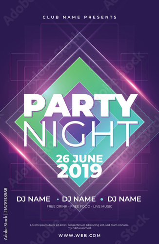 Abstract party poster template 4 - PRINT