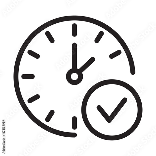 Time Management and Productivity Line Icon