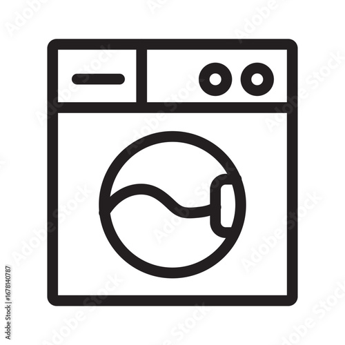 House and Chores Line Icon